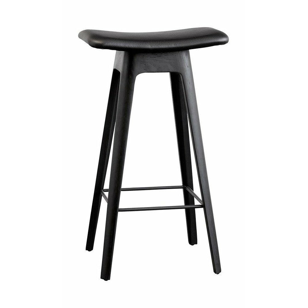 Andersen Furniture Hc1 Bar Stool Black Oak, Black Leather Seat, H 67cm