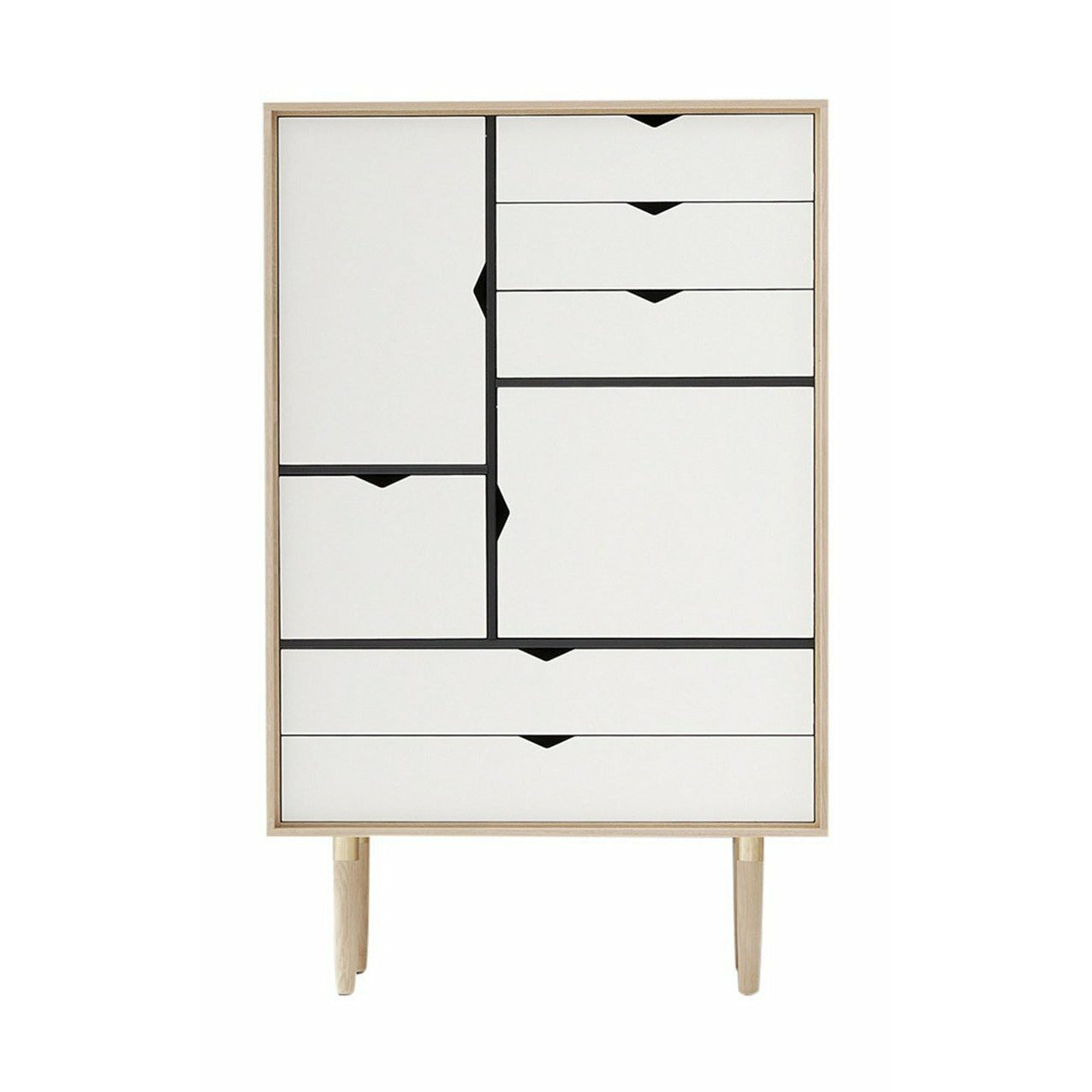Andersen Furniture S5 Cabinet Soaped Oak, White Front