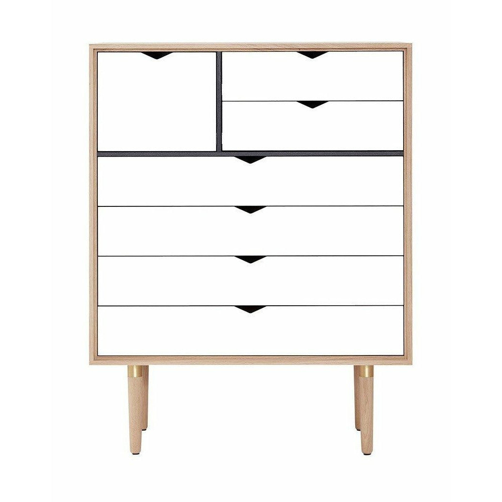 Andersen Furniture S8 Chest Of Drawers Soaped Oak, White Front
