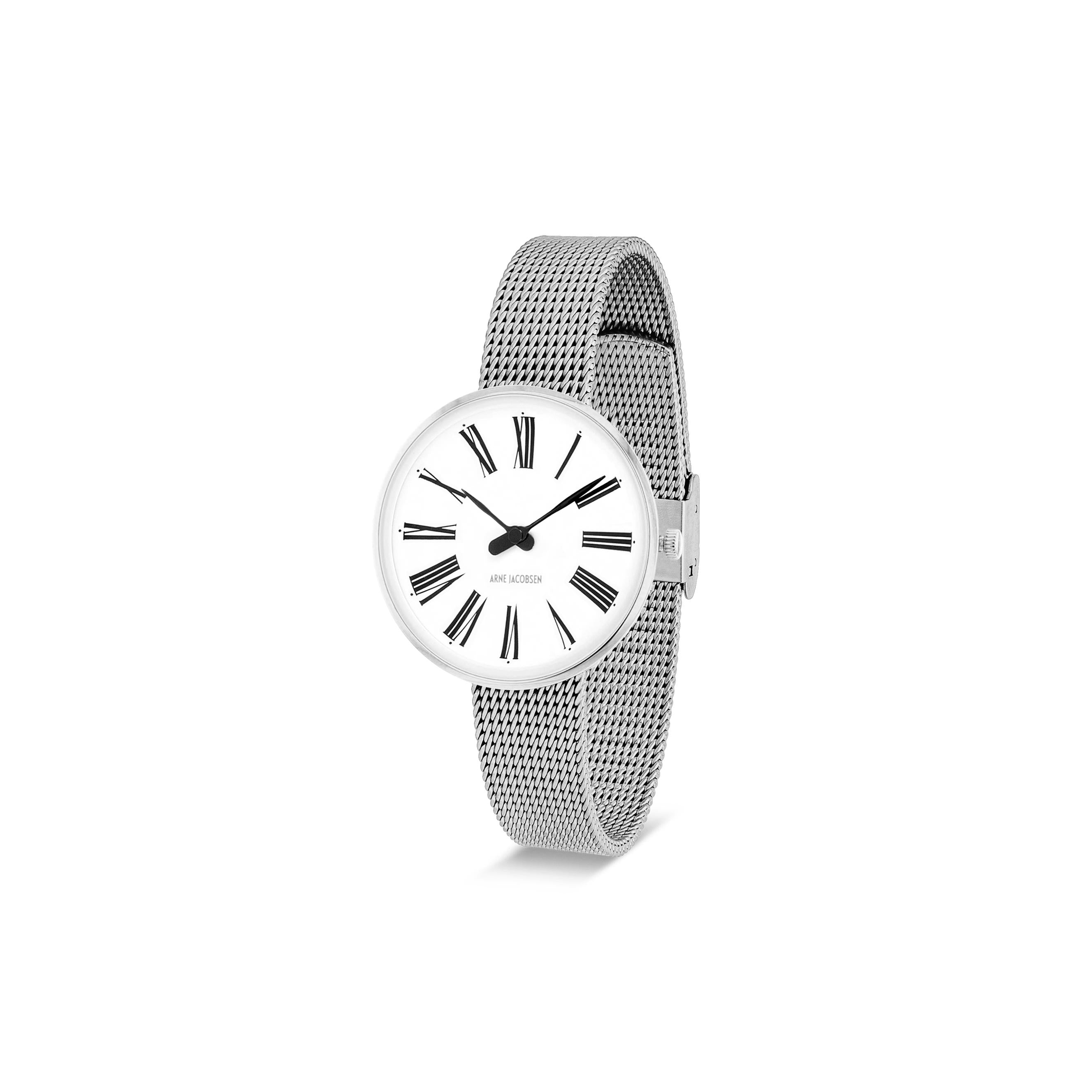 Arne Jacobsen Roman Wristwatch ø30, Silver Mesh