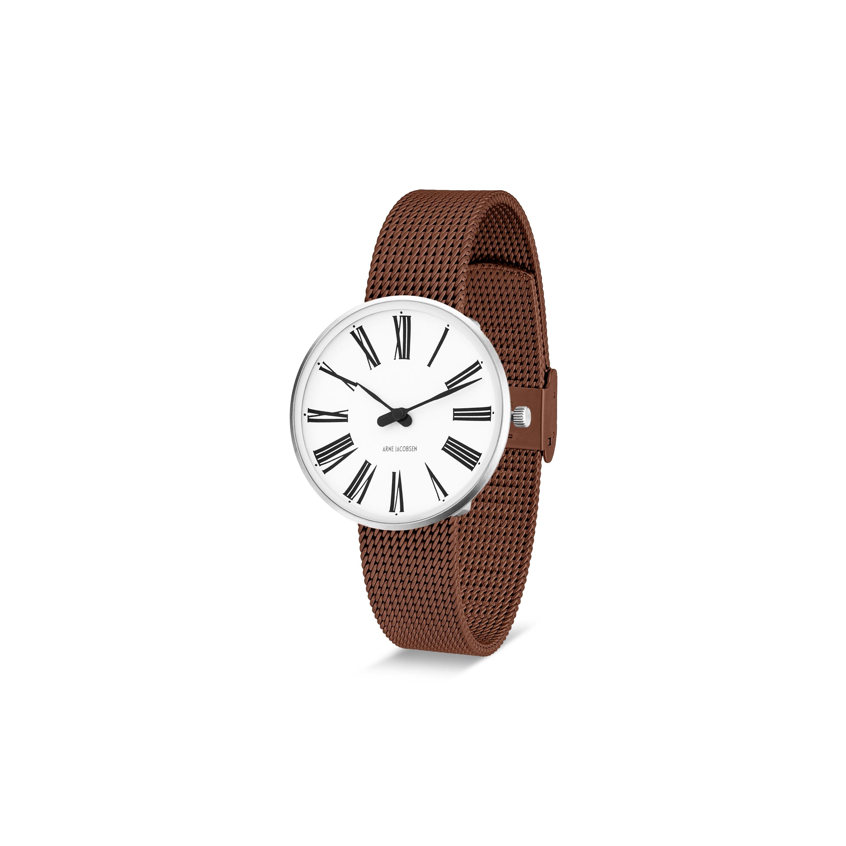 Arne Jacobsen Roman Wristwatch ø34, Copper Mesh