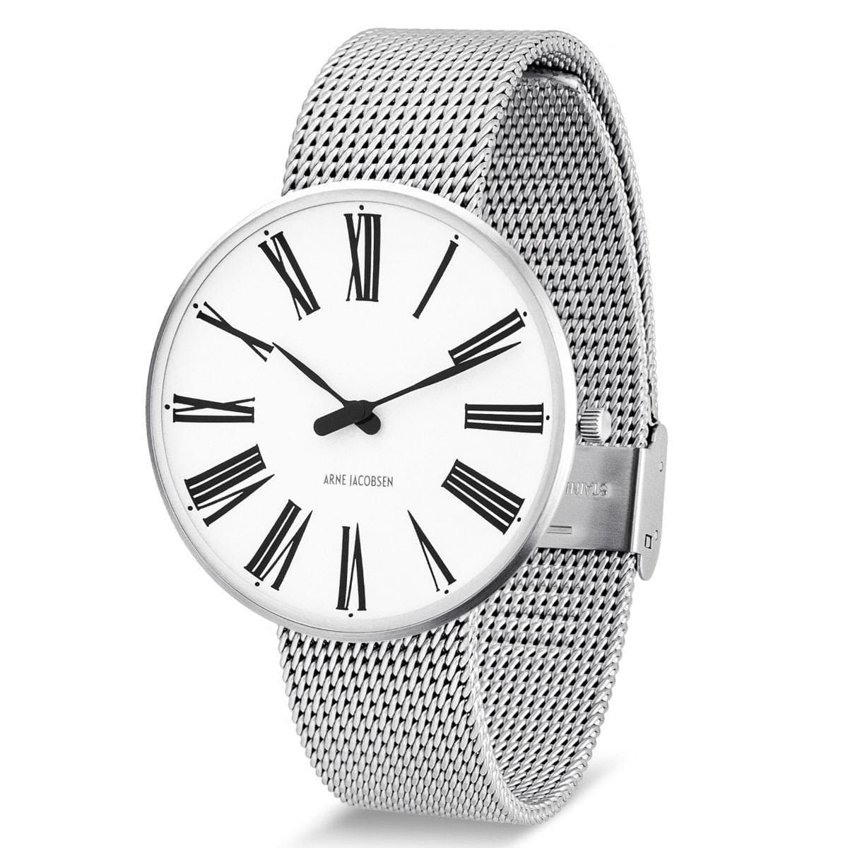 Arne Jacobsen Roman Armbanduhr, Ø40, Silber Mesh-Armbanduhren-Arne Jacobsen Watches-5712799004118-3953302ms-ARN - EXPIRED-inwohn