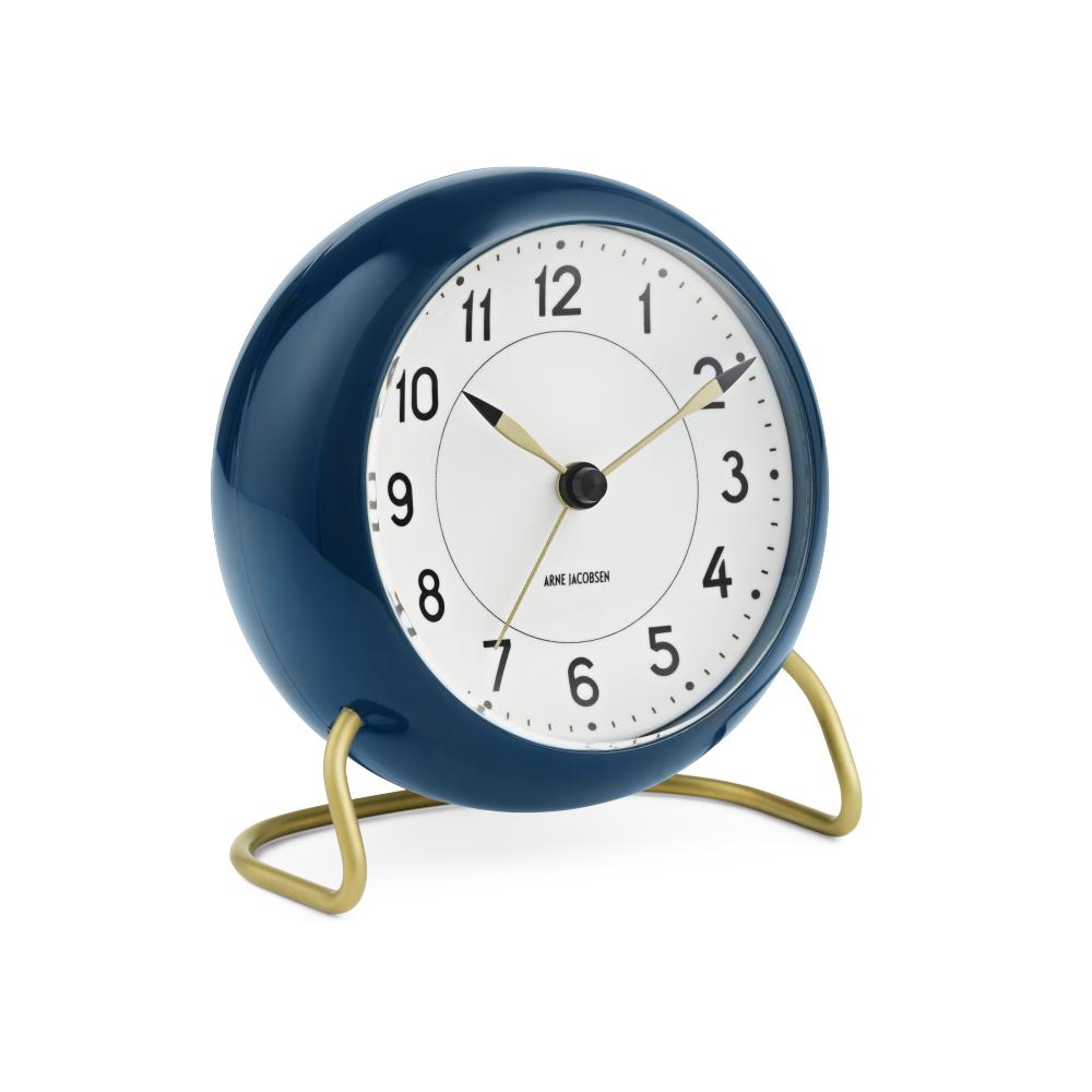 Arne Jacobsen Horloge de table de station avec alarme, essence