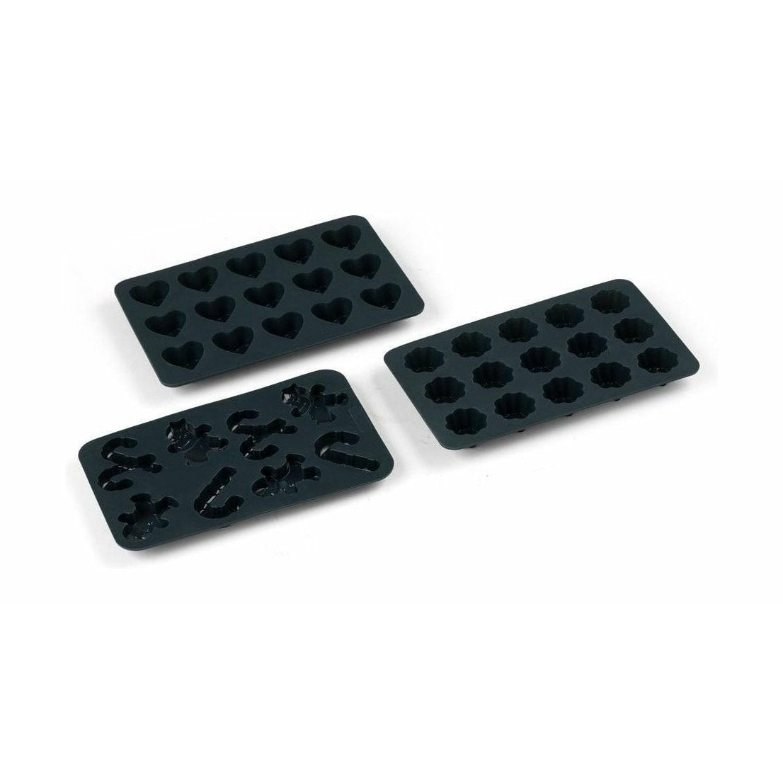 Blomsterbergs Chocolate Moulds Grey, 3 Pieces