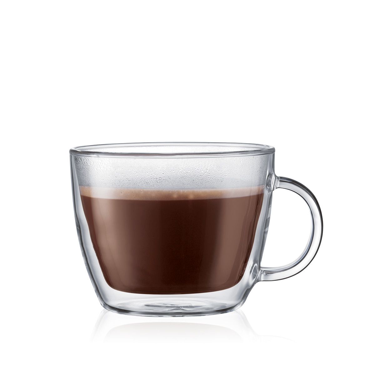 Bodum Bistro Caffè Latte Cup Double Walled With Handle H11.4 Cm, 2 Pcs.