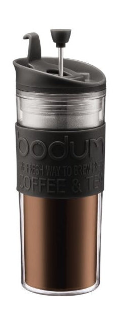 Bodum Travel Press Coffee Maker Double Walled Black, 0.45 L