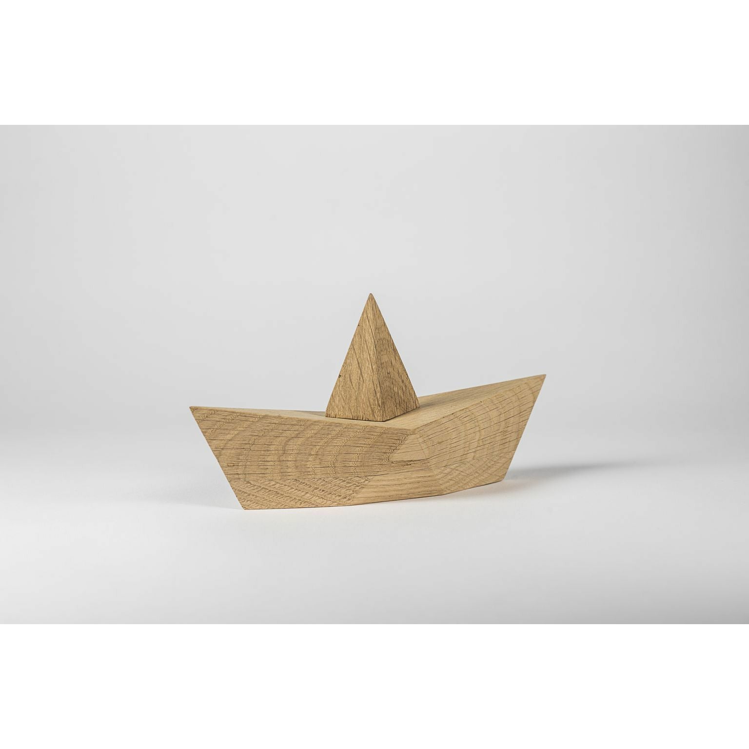 Boyhood Admiral Paper Boat Decorative Figure Large, Oak