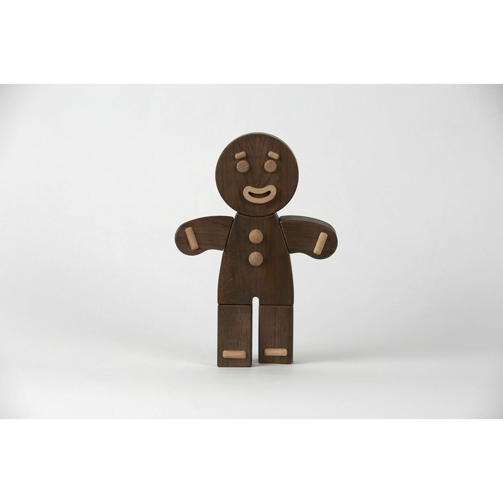 Boyhood Gingerbread Man Wooden Figure, Oak Stained, Small