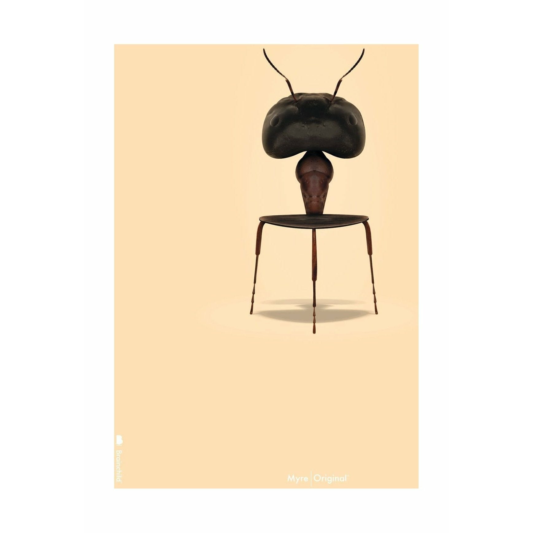 brainchild Ant Classic Poster uden ramme 50 x70 cm, sandfarvet baggrund