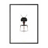 brainchild Ant Classic Poster Frame in Black Lacquered Wood 30x40 cm hvid baggrund