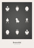 Brainchild Design Icons Poster Without Frame A5, Dark Grey