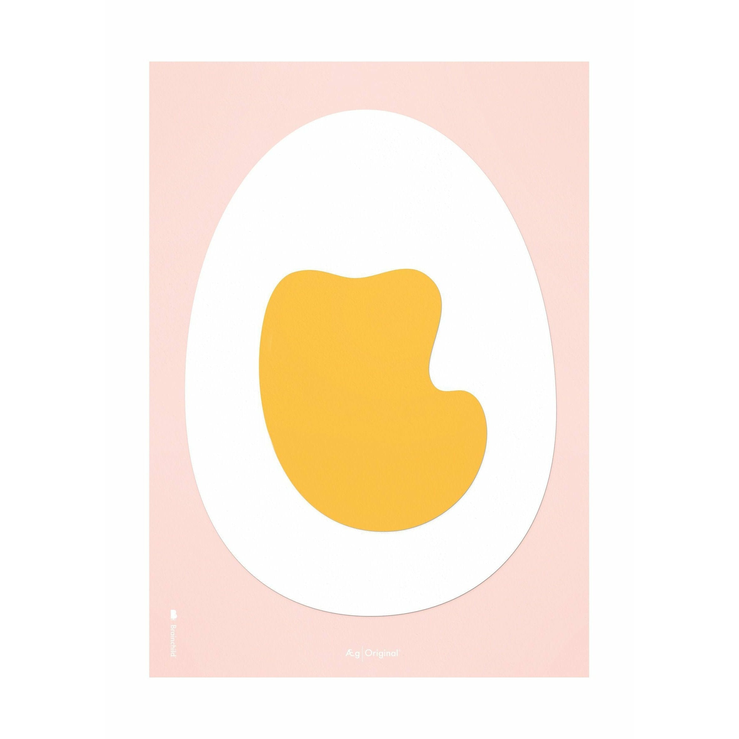 Brainchild Klipplakat på ægpapir uden ramme 30 x40 cm, lyserød baggrund