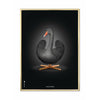 brainchild Swan Classic plakat, messingramme 30x40 cm, sort/sort baggrund