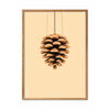 brainchild Pine Cone Classic Poster, ramme lavet af let træ 70x100 cm, sandfarvet baggrund