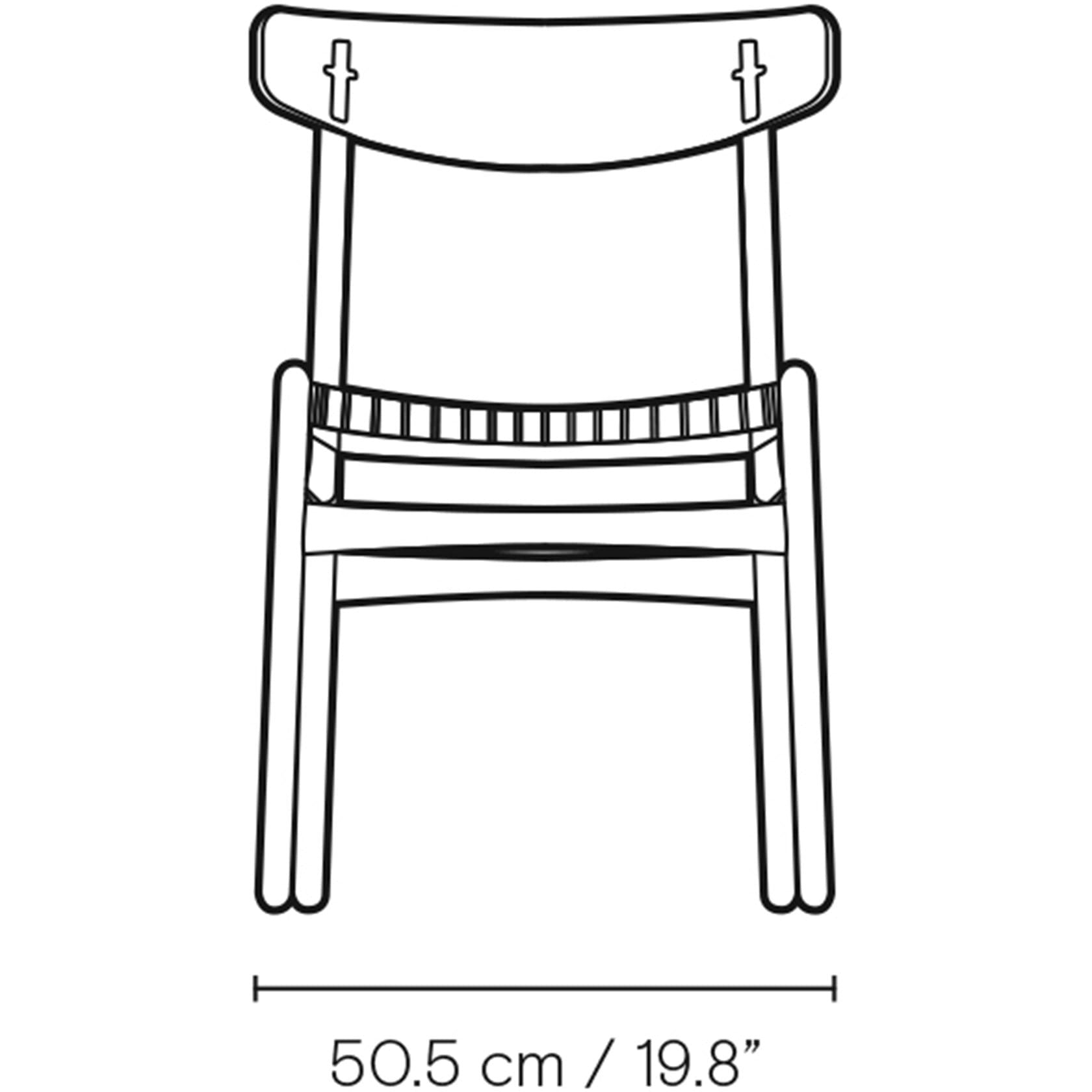 Carl Hansen Ch23 Chair, Oiled/Black Paper Cord Oak