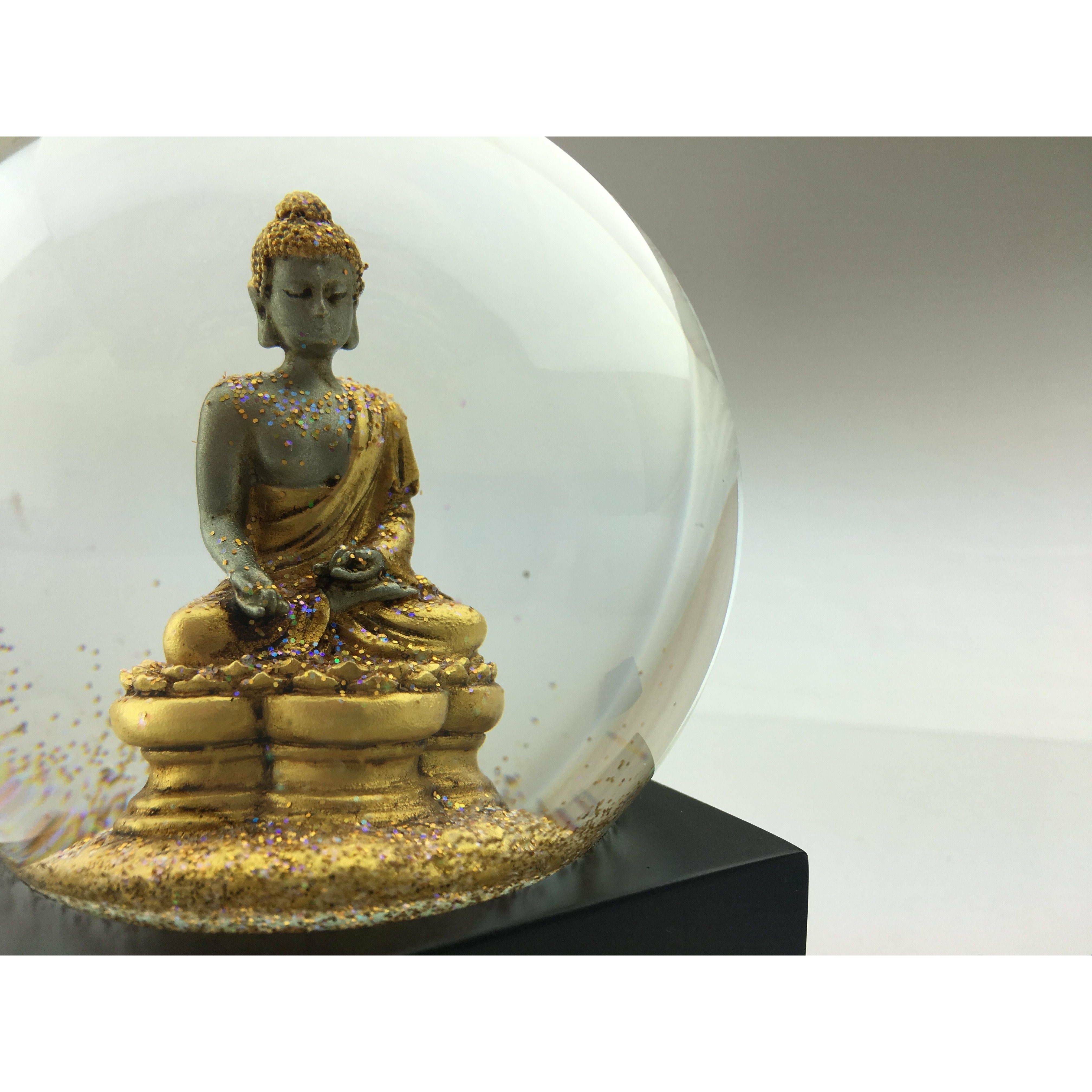 Cool Snow Globes Buddha Gold