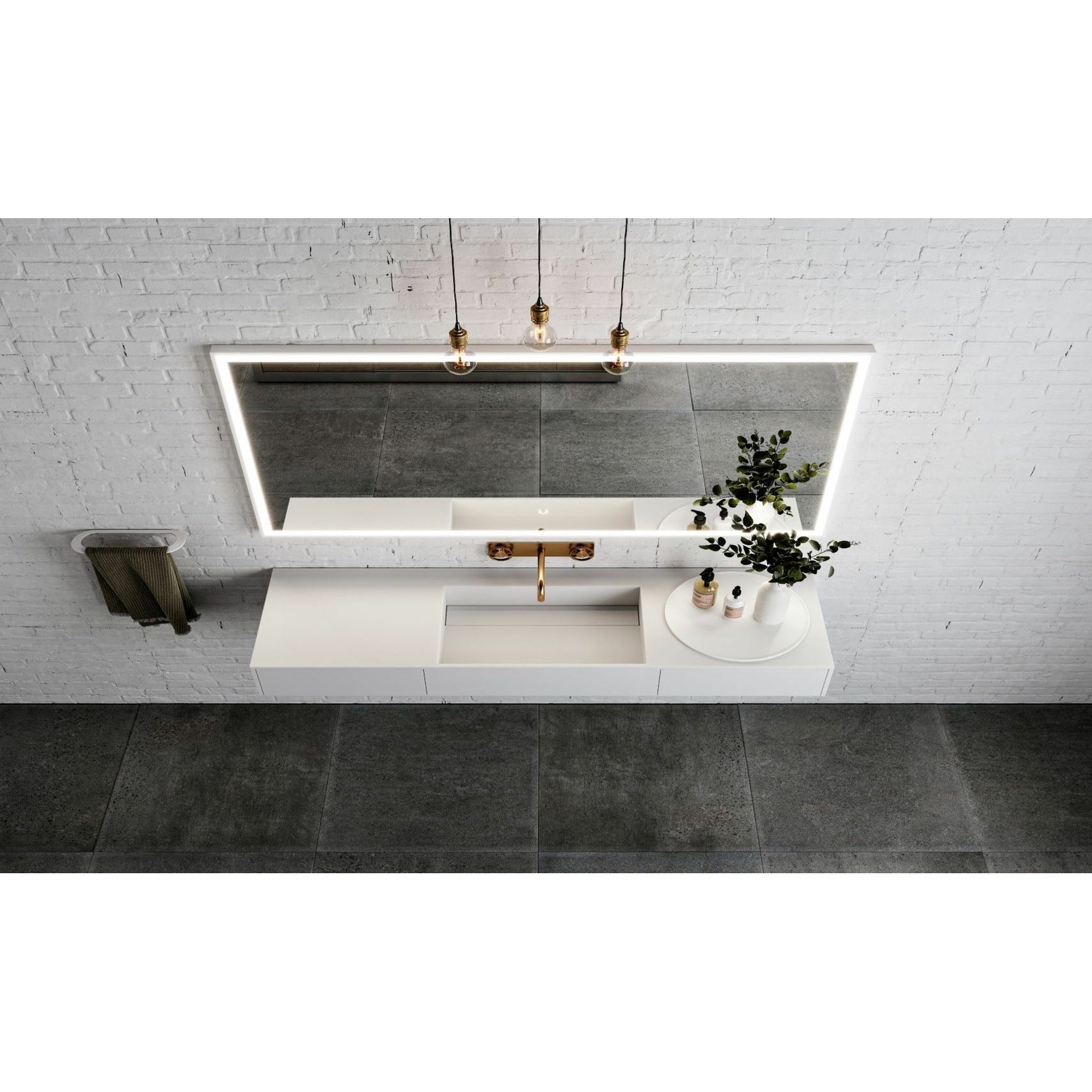 Copenhagen Bath Enköping Wash Basin, L120 Cm