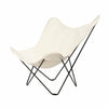 Cuero Cotton Canvas Mariposa Chair, White With Black Frame