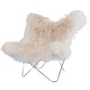 Cuero Iceland Mariposa Butterfly Chair, Wild White/Chrome