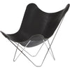 Cuero Pampa Mariposa Butterfly Chair, Black/Chrome