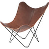 Cuero Pampa Mariposa Butterfly Chair, Chocolate/Chrome