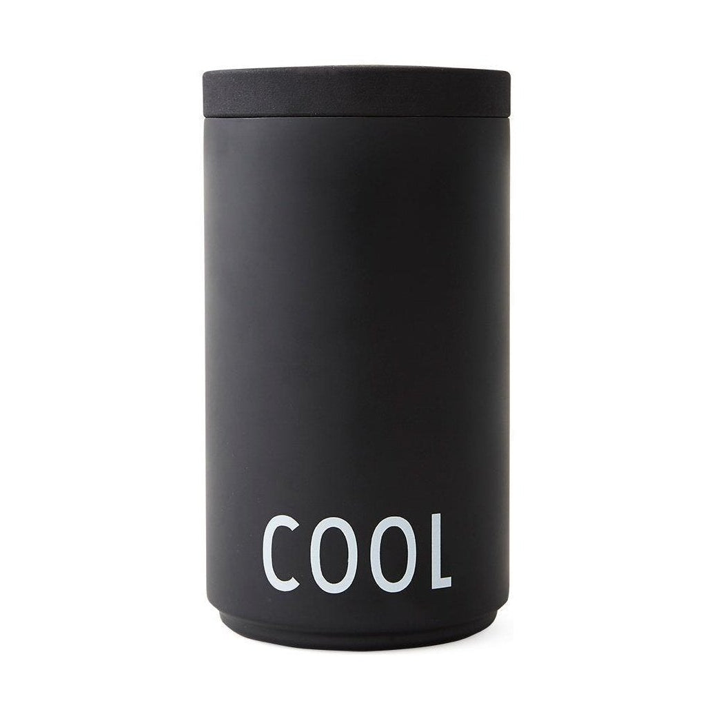 Design Letters Cool Wine Cooler & Ice Bucket, Black