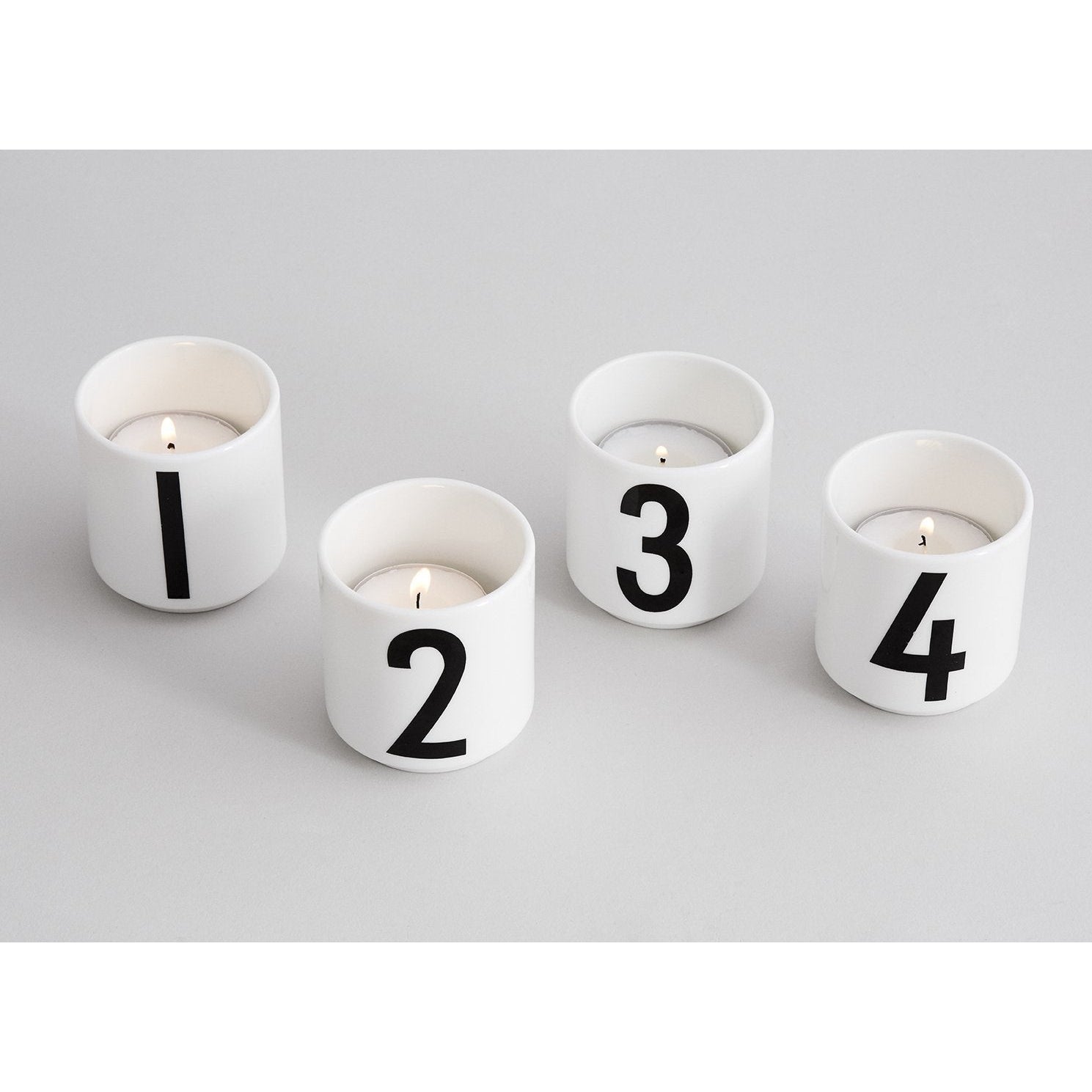 Design Letters Espresso Cups 1 4 Set, White