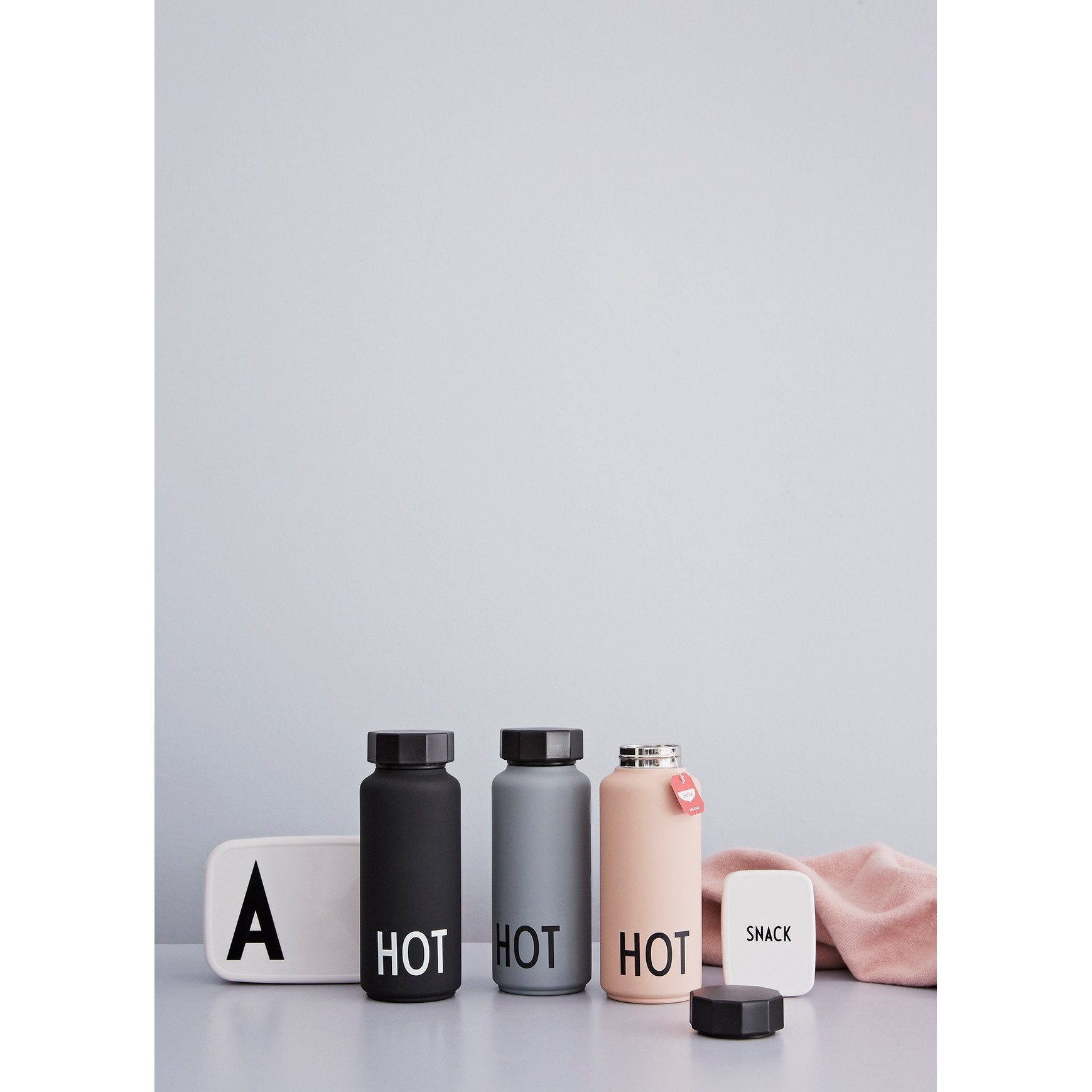 Design Letters Hot & Cold Thermos, Black