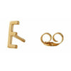 Design Letters Earring With Letter, Gold, E
