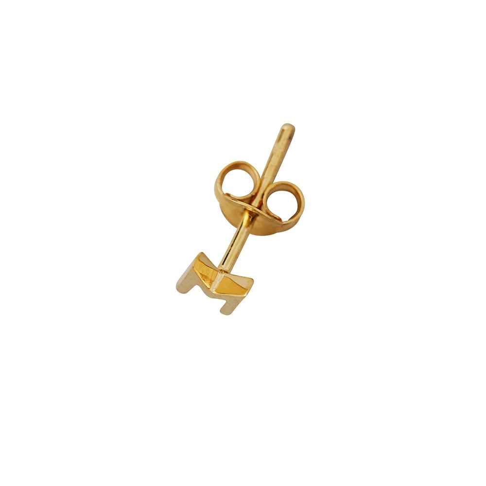Design Letters Earring With Letter, Gold, G