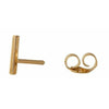 Design Letters Earring With Letter, Gold, I