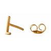 Design Letters Earring With Letter, Gold, L