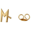 Design Letters Earring With Letter, Gold, M
