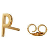 Design Letters Earring With Letter, Gold, P