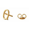 Design Letters Earring With Letter, Gold, Q
