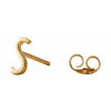 Design Letters Earring With Letter, Gold, S