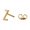 Design Letters Earring With Letter, Gold, Z
