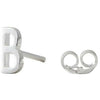 Design Letters Earring With Letter, Silver, B