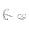 Design Letters Earring With Letter, Silver, C