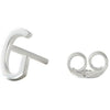 Design Letters Earring With Letter, Silver, G