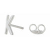 Design Letters Earring With Letter, Silver, K