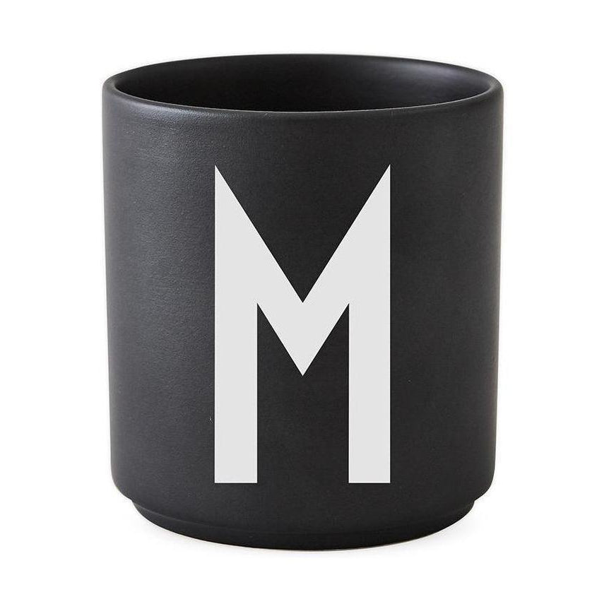 Design Letters Personal Porcelain Mug A Z, Black, A