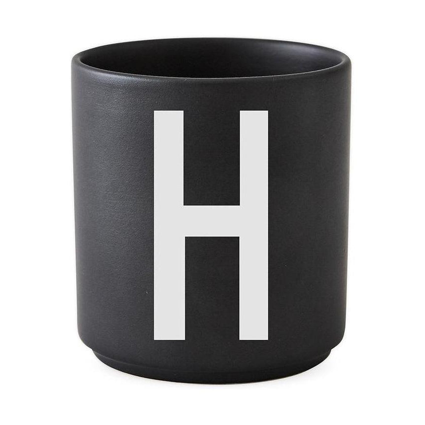Design Letters Personal Porcelain Mug A Z, Black, H