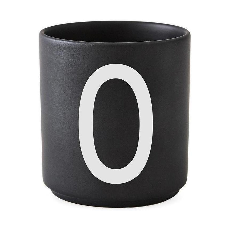 Design Letters Personal Porcelain Mug A Z, Black, O