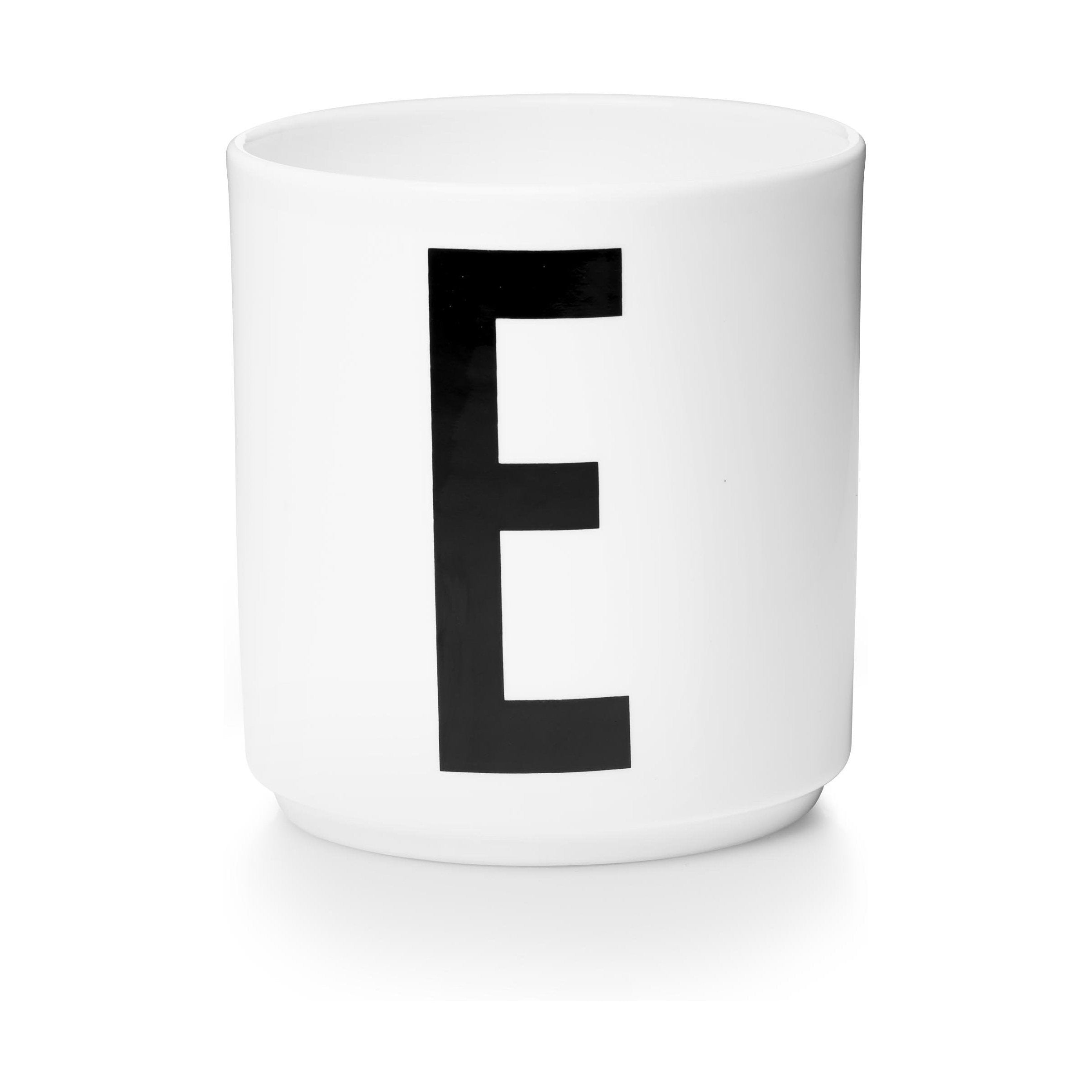Design Letters Personal Porcelain Mug A Z, White, E