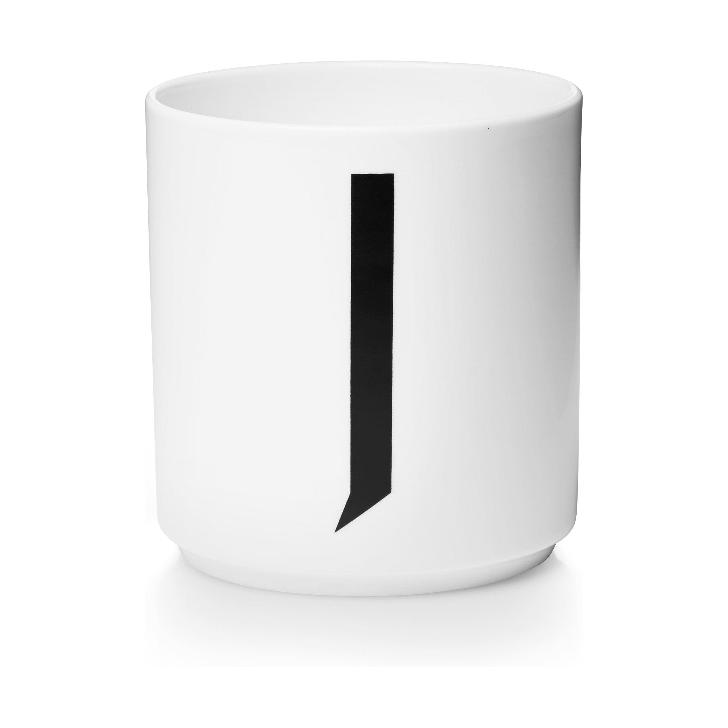 Design Letters Personal Porcelain Mug A Z, White, J