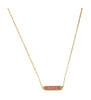 Design Letters Word Candy Necklace Love Brass Gold Plated, Dark Pink