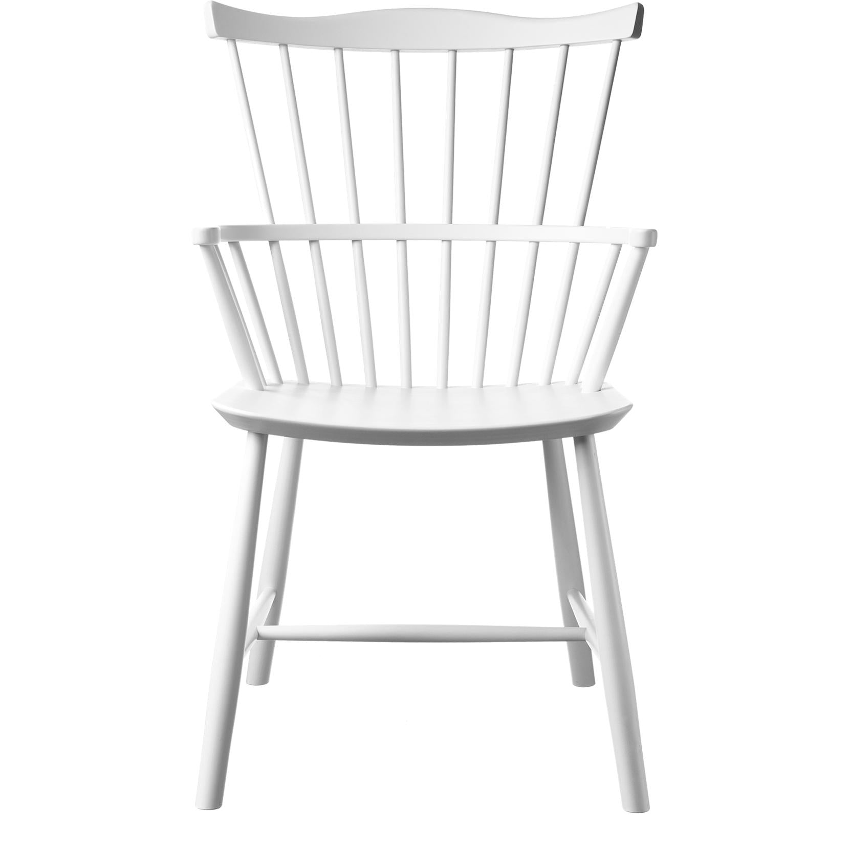 Fdb Møbler Børge Mogensen Chair In Beech, White, H 90cm