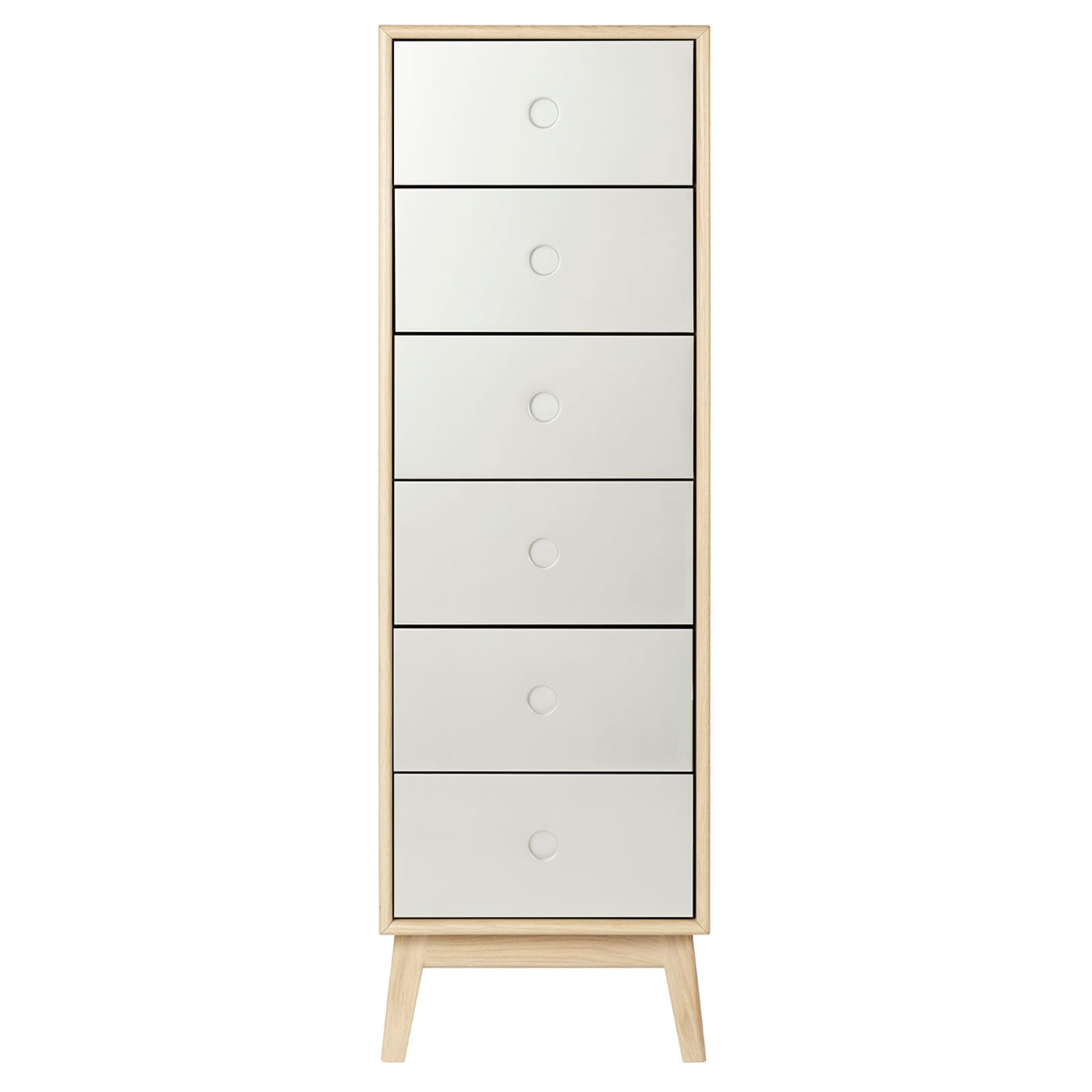 Fdb Møbler F23 Butler High Chest Of Drawers, Natural/White