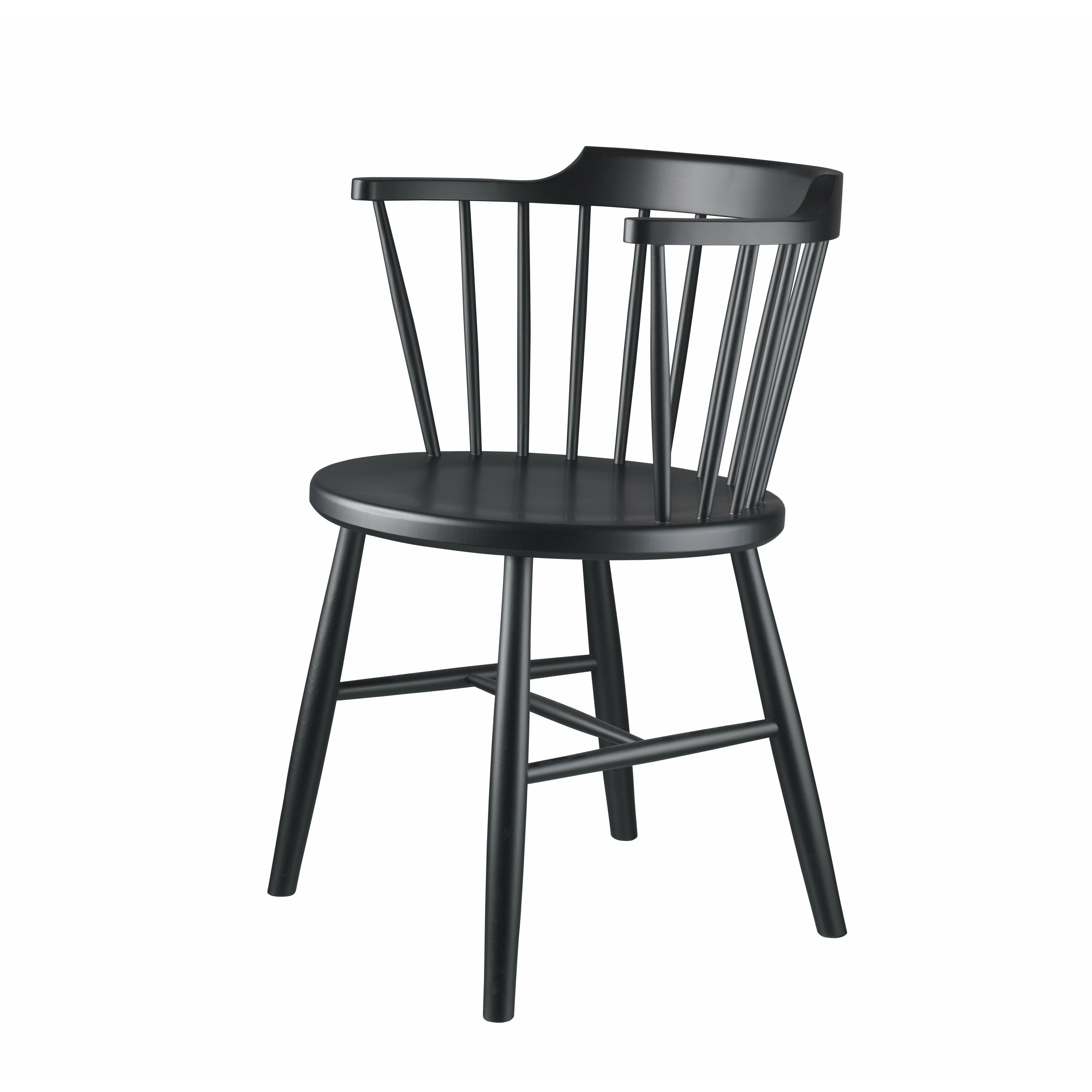 Fdb Møbler J18 Børge Mogensen Chair, Black